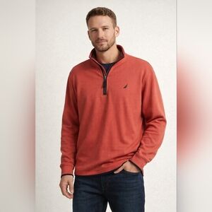 Nautica Coral Quarter-Zip Pullover